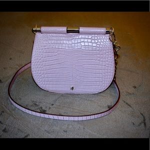 Ralph Lauren Croc Embossed Mason Satchel